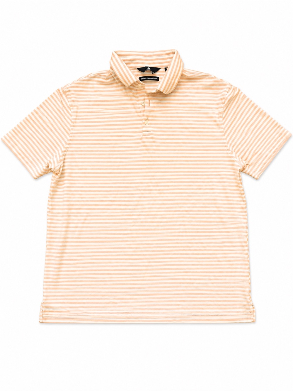 Hart Schaffner Marx HartSoft Luxury Cotton Polo Shirt Men’s XL Peach Striped